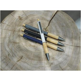 Darius Kugelschreiber aus recyceltem Aluminium (blaue Mine) Grau