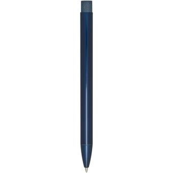 Beatriz recycled brass ballpoint pen (black ink) Aztec blue