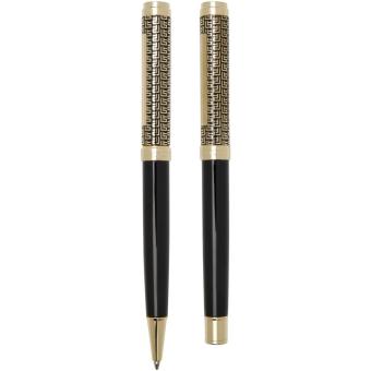 Legato ballpoint and rollerball pen set (blue ink) Gold