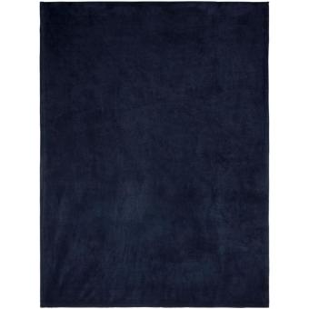 Bay Plaid-Decke aus extraweichem Coral-Fleece Dunkelblau