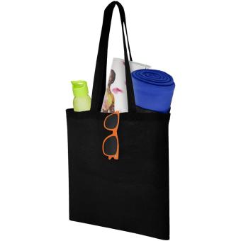 Carolina 100 g/m² Baumwoll Tragetasche 7L Schwarz