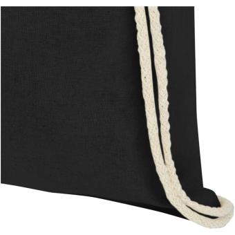 Oregon 100 g/m² cotton drawstring bag 5L Black