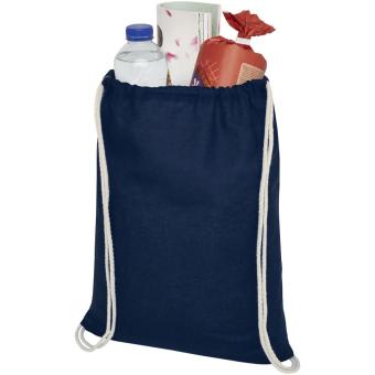 Oregon 100 g/m² cotton drawstring bag 5L Navy