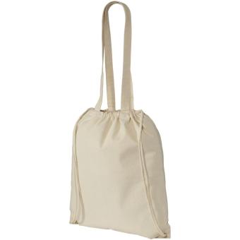 Eliza 240 g/m² cotton drawstring bag 6L Nature