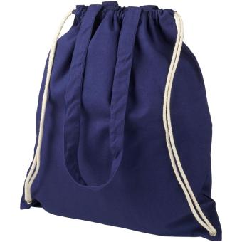 Eliza 240 g/m² cotton drawstring bag 6L Navy