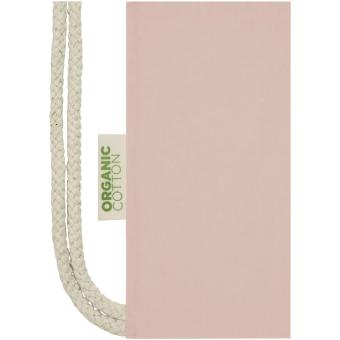 Orissa 140 g/m² GOTS organic cotton drawstring bag 5L Pink
