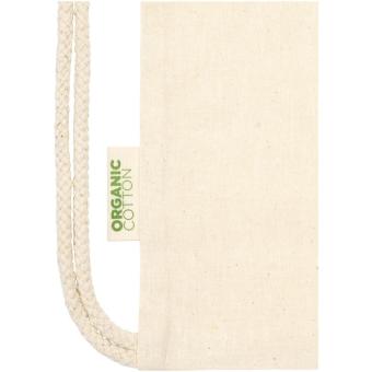 Orissa 140 g/m² GOTS organic cotton drawstring bag 5L Nature