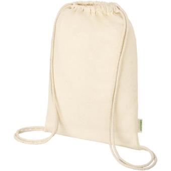 Orissa 140 g/m² GOTS organic cotton drawstring bag 5L 