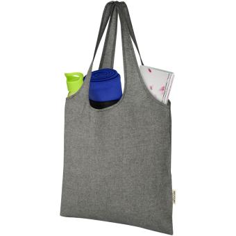 Pheebs 150 g/m² recycled cotton trendy tote bag 7L Smoke