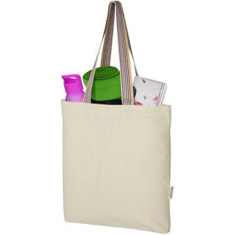 Rainbow 180 g/m² recycled cotton tote bag 5L Nature