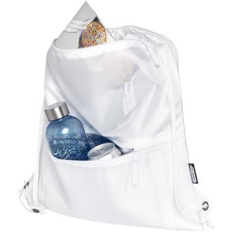 Adventure recycled insulated drawstring bag 9L White