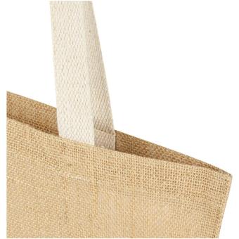 Juta 300 g/m² Jute Tragetasche 7 L, natur Natur,weiß