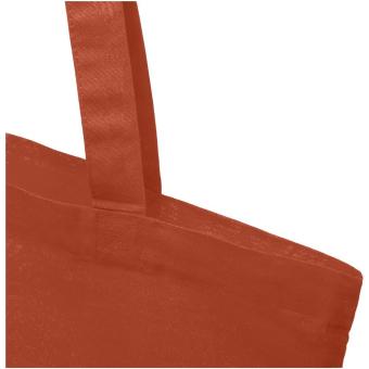 Madras 140 g/m² Baumwoll Tragetasche aus GRS recycelter Baumwolle, 7L Ziegelstein