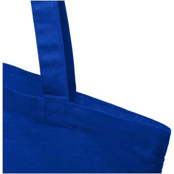 Madras 140 g/m2 GRS recycled cotton tote bag 7L Dark blue