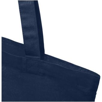 Madras 140 g/m2 GRS recycled cotton tote bag 7L Navy