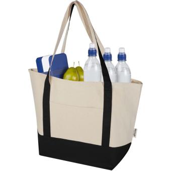 Sam 320 g/m² GRS recycled cotton tote bag, nature Nature,black