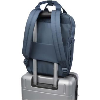 Trip 14” Aware™ recycled travel laptop backpack 9L Light blue/blue pusher