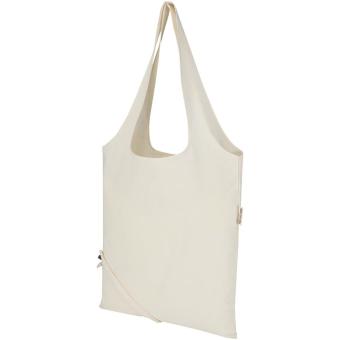 Madras Blend 140 g/m², GRS-zertifizierte, faltbare Baumwoll Tragetasche, 7 l Natur