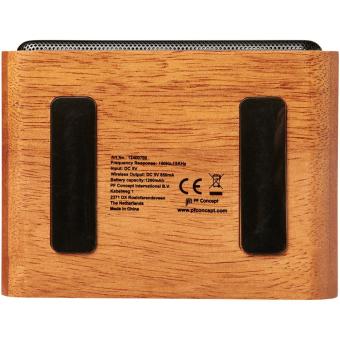 Wooden 3W Lautsprecher mit kabellosem Lade-Pad Holz