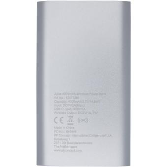 Juice 4000 mAh kabellose Powerbank Silber