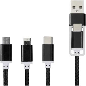 Versatile 5-in-1-Ladekabel Schwarz