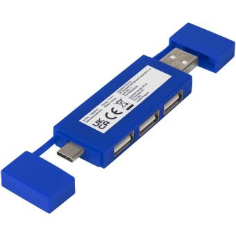 Mulan doppelter USB 2.0-Hub Royalblau