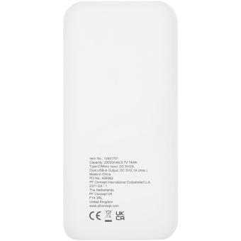 Electro 20.000 mAh recycled plastic power bank White