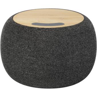 Ecofiber bamboo/RPET Bluetooth® speaker and wireless charging pad Gray