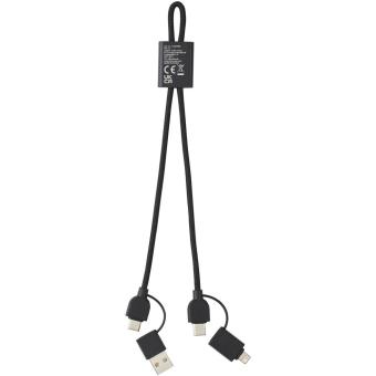 Connect 6-in-1 45W Schnelllade- & Datentransferkabel aus recyceltem RCS Aluminium Schwarz