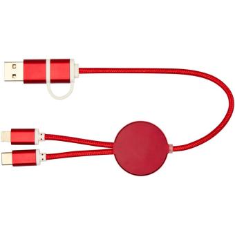 Alasia 30 cm 5-in-1 Kabel aus recyceltem Kunststoff für Datenübertragung und 27W Schnellladung Rot