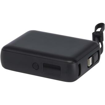 Acrux 35 W 10.000 mAh Tablet Powerbank mit integriertem Typ-C-Kabel aus recyceltem Kunststoff Schwarz