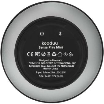 Kooduu Sensa Play Mini Tragbarer JBL Lautsprecher mit Leuchte Anthrazit