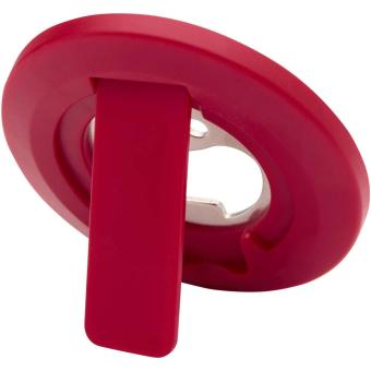 Ain recycled plastic magnetic phone stand with bottle opener Red
