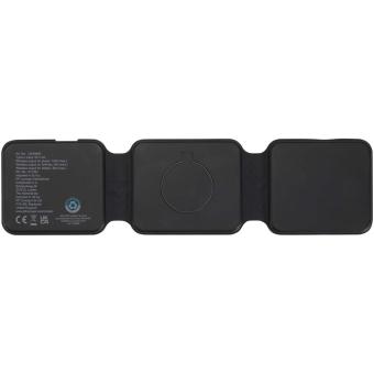 Armus 15 W 3-in-1 zusammenklappbares kabelloses Ladegerät aus recyceltem Kunststoff Schwarz