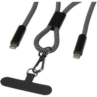 SMART 65W RPET Ladekabel mit Lanyard Schwarz