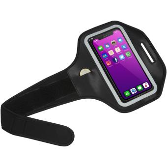 Haile reflective smartphone bracelet with transparent cover Black