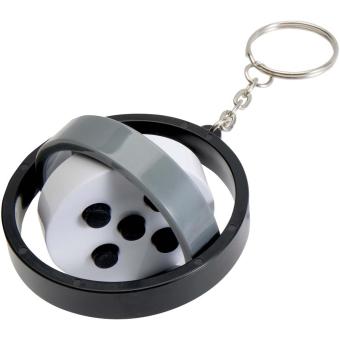 Spinx Gyroskop Fidget Schlüsselanhänger aus recyceltem Kunststoff Schwarz