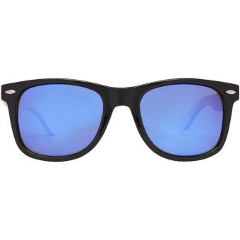 Taiyō rPET/bamboo mirrored polarized sunglasses in gift box Timber