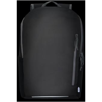 Aqua wasserabweisender 15" Laptop-Rucksack aus GRS Recyclingmaterial 21 L Schwarz