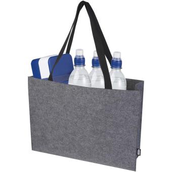 Felta Tragetasche mit Zwickel aus recyceltem GRS-Filz 20 L Grau