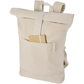 Recanvas 14” GRS recycled rolltop backpack 16L Sandstone