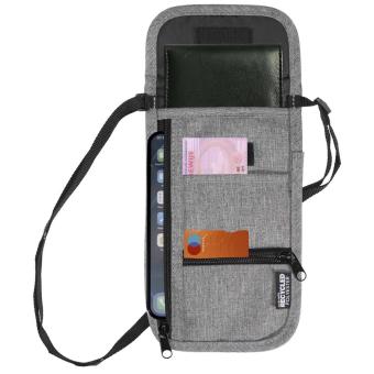 Ross GRS recycled smart travel pouch Heathergrey