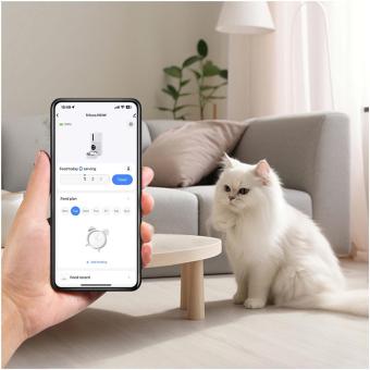 Prixton Smart WLAN Futterautomat für Haustiere Weiß