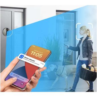 Prixton DV50 Smart WLAN Türspion Klingel Schwarz