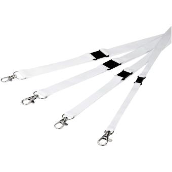 Lois Sublimation RPET-Lanyard mit Sicherheitsverschluss, schwarz/weiss Schwarz/weiss | 10mm