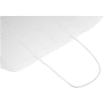 Kraftpapiertasche 80-90 g/m² mit gedrehten Griffen – groß Weiß
