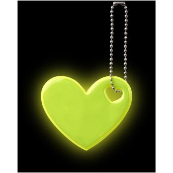 RFX™ H-12 heart reflective PVC hanger Neon yellow