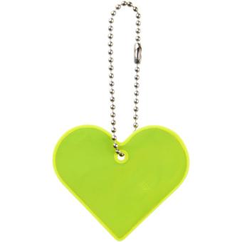 RFX™ H-16 heart reflective PVC hanger Neon yellow