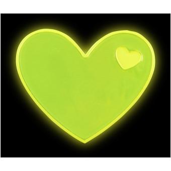 RFX™ S-12 heart M reflective PVC sticker Neon yellow