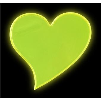 RFX™ S-12 heart L reflective PVC sticker Neon yellow